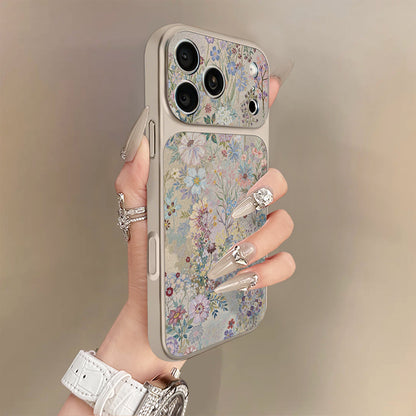 Lambskin iPhone Case with All-Over Floral Pattern