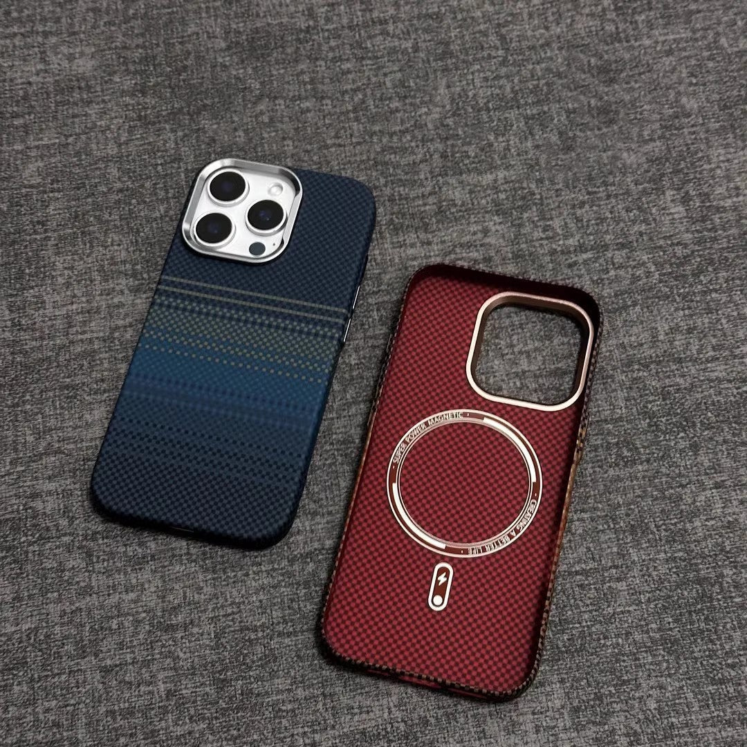 Luminous Kevlar Carbon Fiber Magnetic iPhone Case