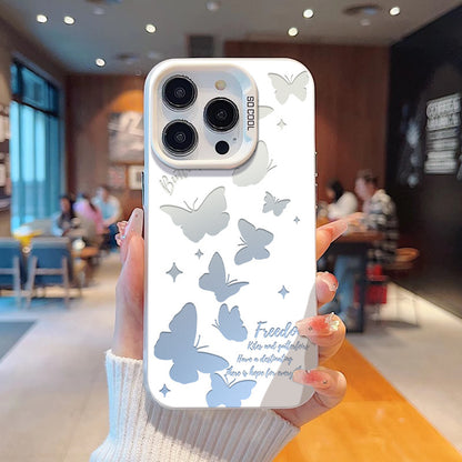 Frosted Hollow Butterfly Apple Phone Case