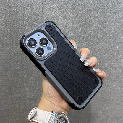 Anti-slip contrasting color four-corner anti-fall iPhone case