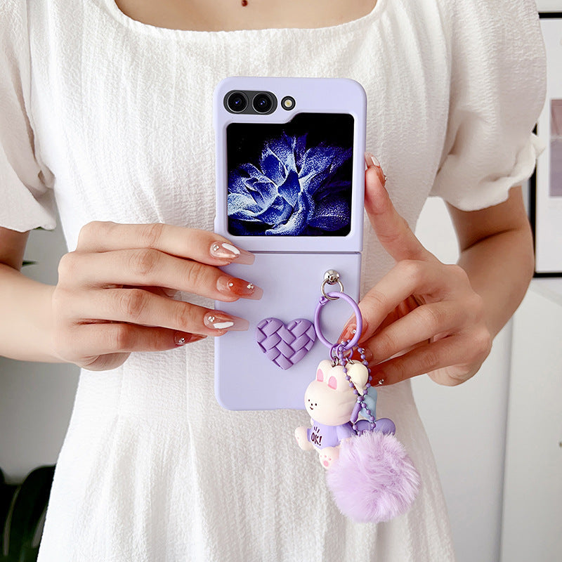 Diamond Heart Cartoon Samsung Z Flip Phone Case