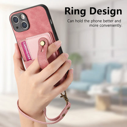 Sarung Kulit Slot Lanyard Gelang Tangan Sarung Telefon Apple 