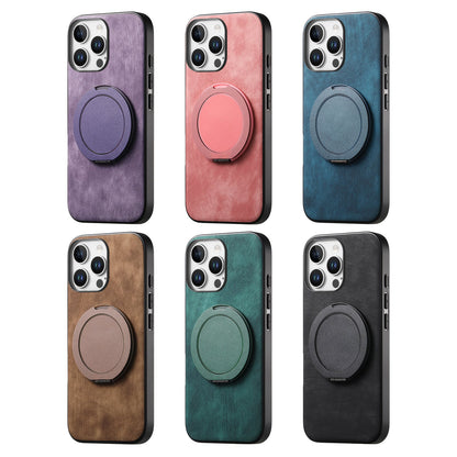 Round rotating magnetic ring iPhone case