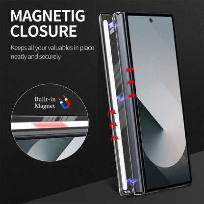 Transparent magnetic rotating ring Samsung Z Fold phone case