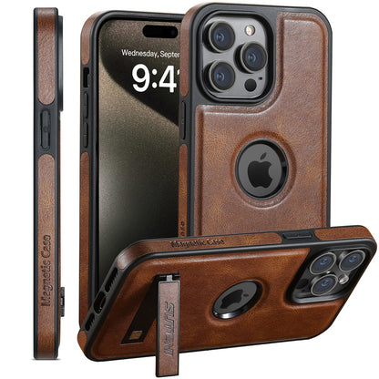 Pendakap Magnetic Wax Type Leather Case Sarung Telefon Apple 