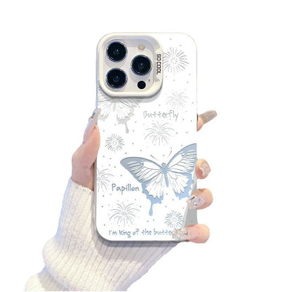 Frosted Hollow Butterfly Apple Phone Case