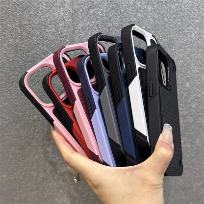 Anti-slip contrasting color four-corner anti-fall iPhone case