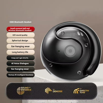 Small coconut ball translation bluetooth headset wireless ear hanging type