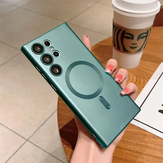 Magnetic Metallic Paint Skin-like Samsung Phone Case