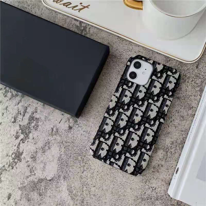 Fashion brand embroidered fabric iPhone case