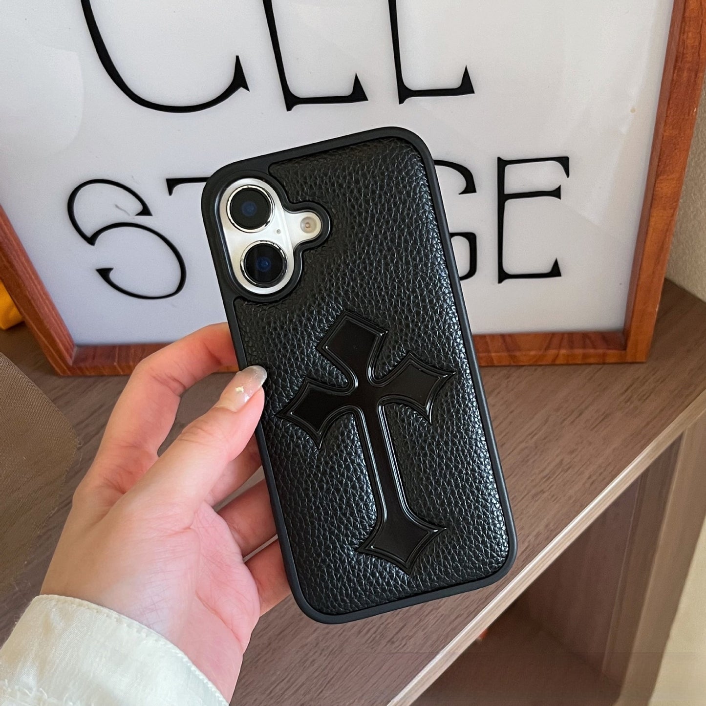 Stylish Cross-Design Air-Cushion iPhone Case
