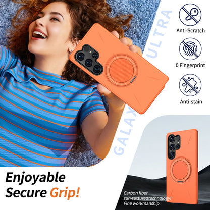 Rotating bracket magnetic Samsung mobile phone case