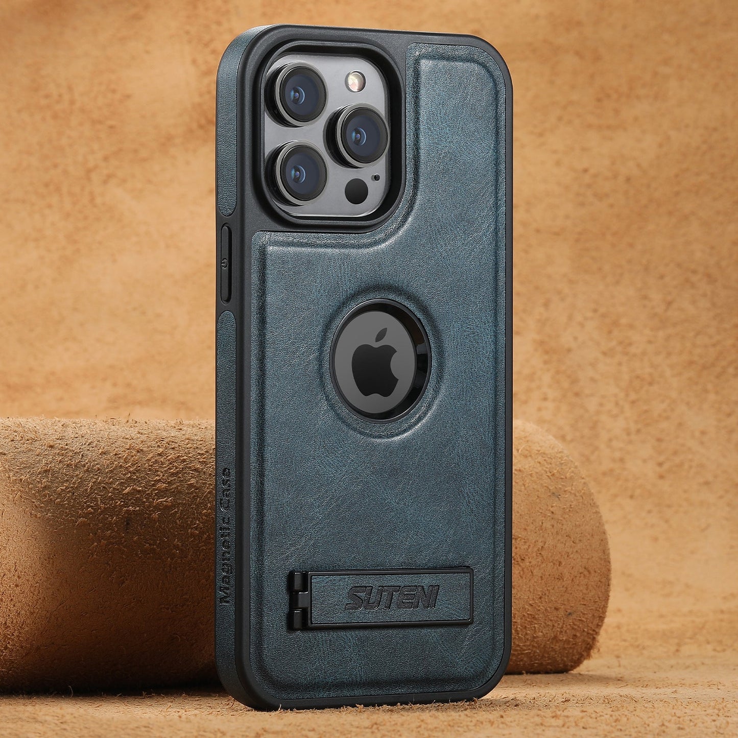 Pendakap Magnetic Wax Type Leather Case Sarung Telefon Apple 