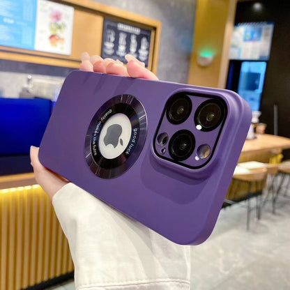 Skin-feel CD pattern magnetic lens film Apple phone case