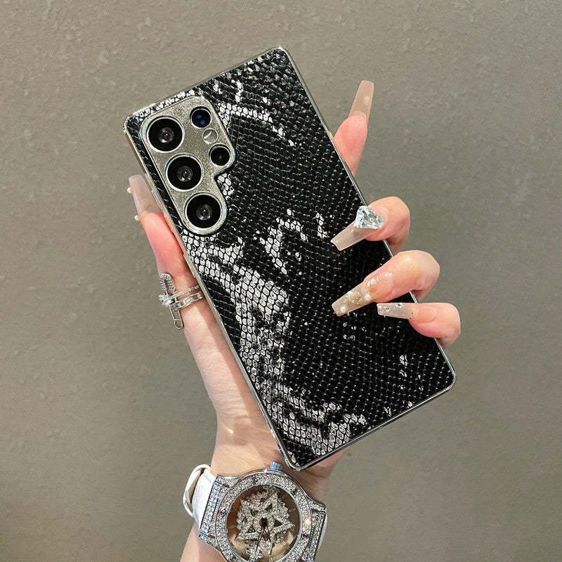 Snakeskin electroplating 2 in 1 Samsung mobile phone case
