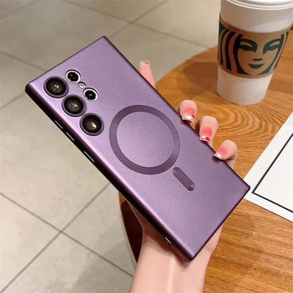 Magnetic Metallic Paint Skin-like Samsung Phone Case