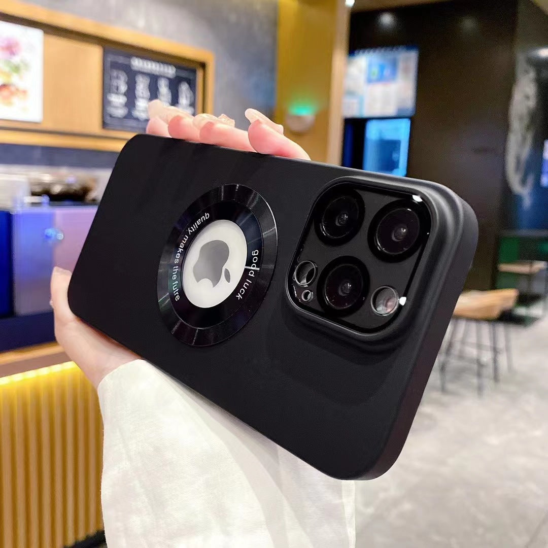 Skin-feel CD pattern magnetic lens film Apple phone case