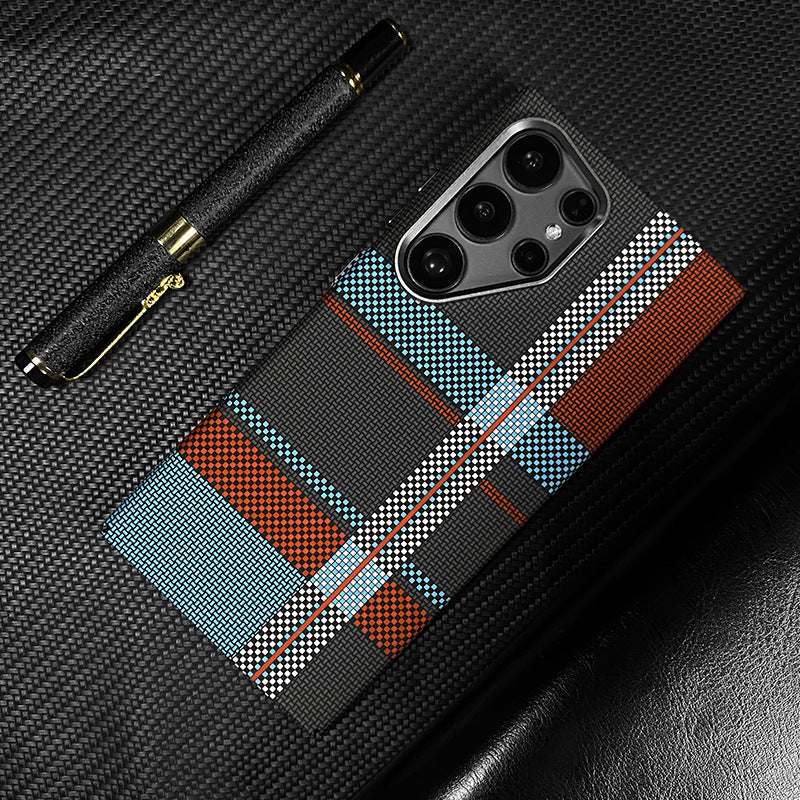 Luminous Kevlar Carbon Fiber Magnetic Samsung Phone Case