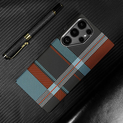 Luminous Kevlar Carbon Fiber Magnetic Samsung Phone Case