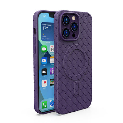 Woven texture magnetic heat dissipation Apple phone case
