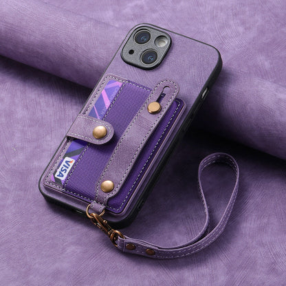 Sarung Kulit Slot Lanyard Gelang Tangan Sarung Telefon Apple 
