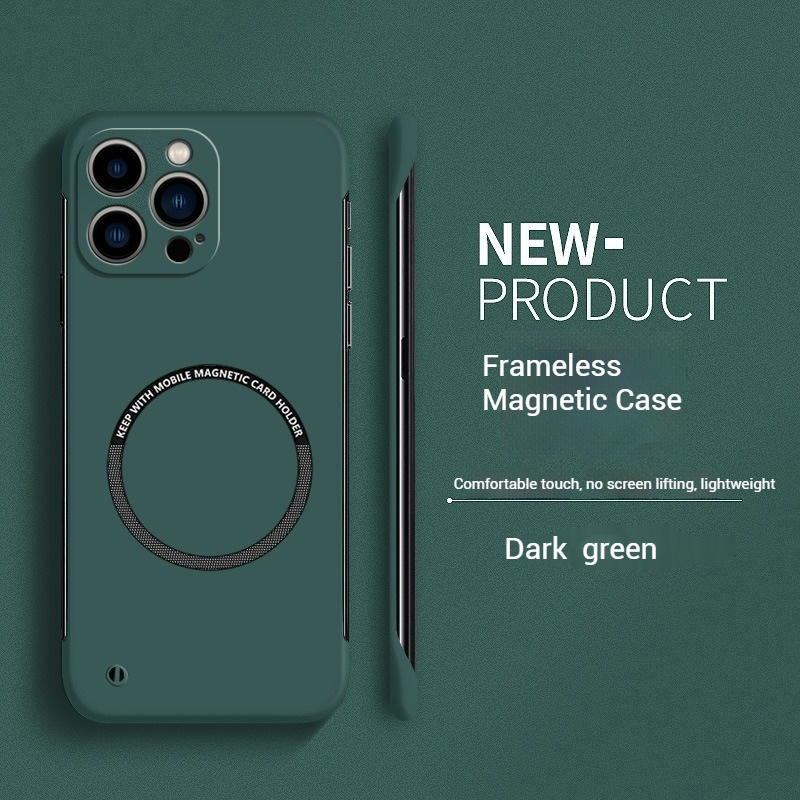 Sarung Telefon Tanpa Bingkai Magnet PC Keras Ultra Nipis Untuk iPhone 