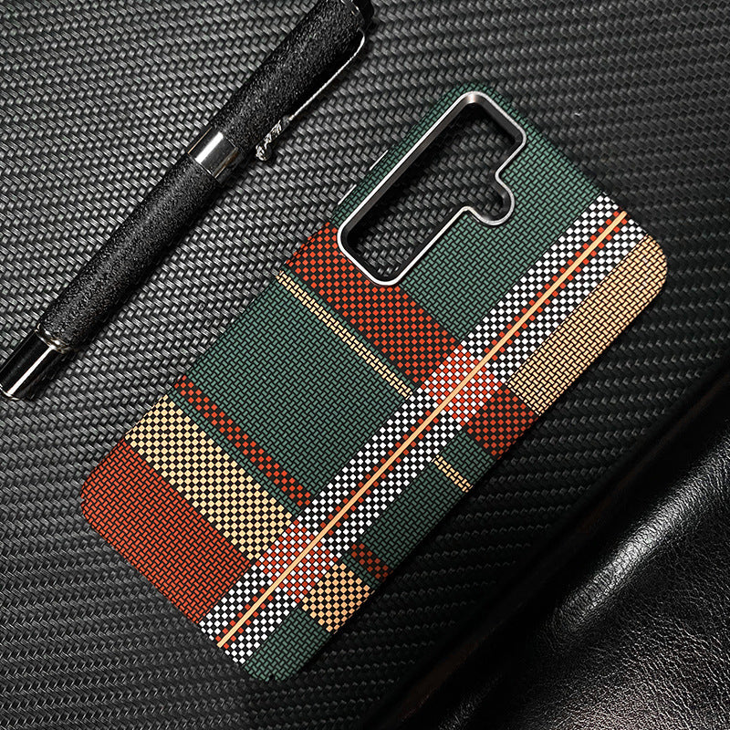 Luminous Kevlar Carbon Fiber Magnetic Samsung Phone Case