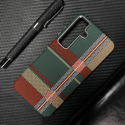 Luminous Kevlar Carbon Fiber Magnetic Samsung Phone Case