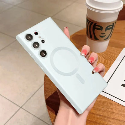 Magnetic Metallic Paint Skin-like Samsung Phone Case