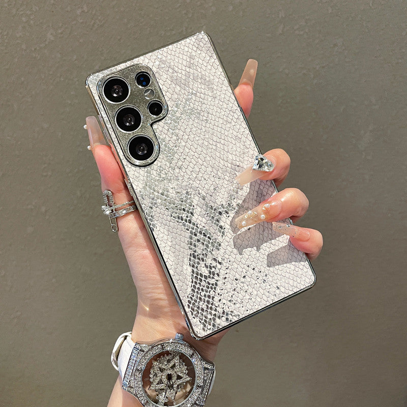 Snakeskin electroplating 2 in 1 Samsung mobile phone case