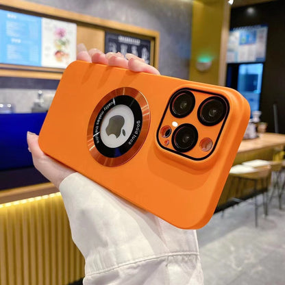 Skin-feel CD pattern magnetic lens film Apple phone case