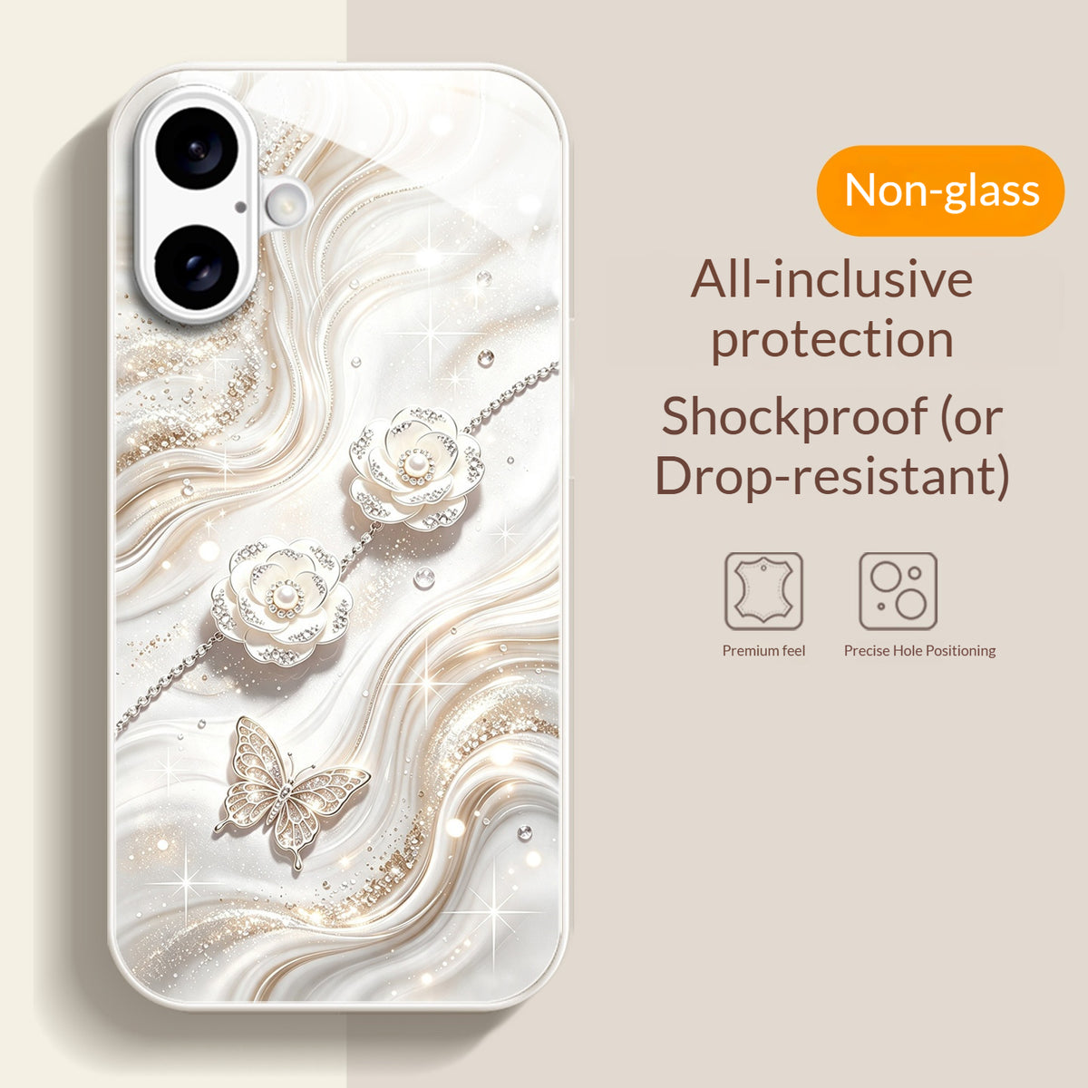 Pearl Camellia Apple Phone Case