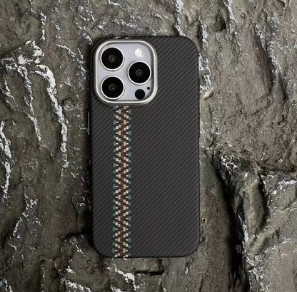 Luminous Kevlar Carbon Fiber Magnetic iPhone Case