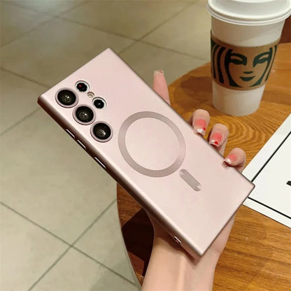 Magnetic Metallic Paint Skin-like Samsung Phone Case