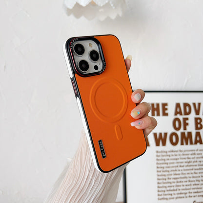 Starlight Plain Leather Magnetic Phone Case