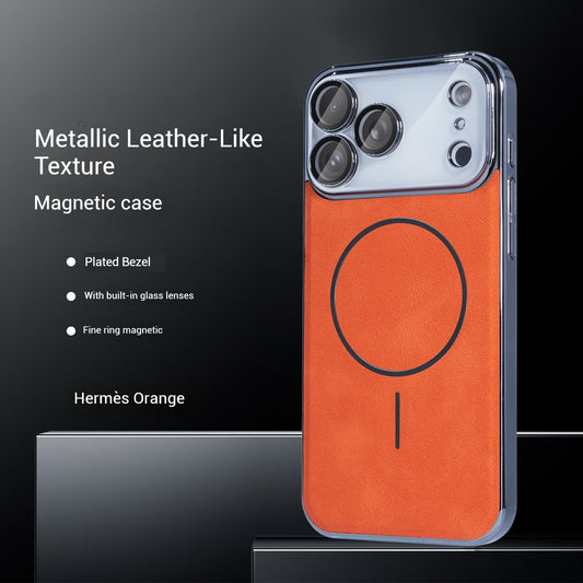 Metallic Paint Texture Magnetic Apple Phone Case
