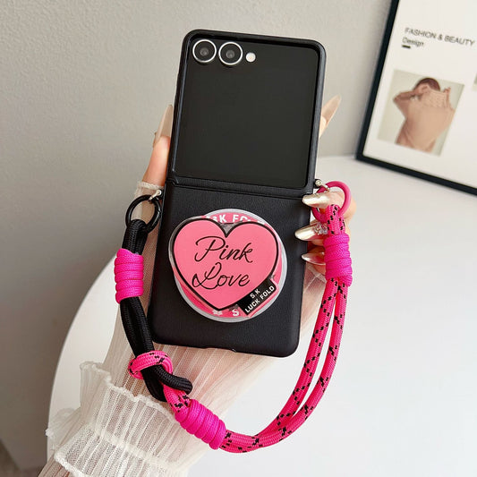 Magnetic Heart-Shaped Stand Samsung Z Flip Phone Case