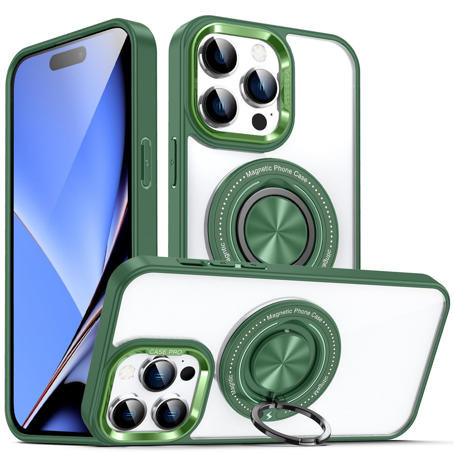 Rotating Ring Magnetic Bracket Apple Phone Case