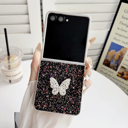 Phantom Glitter Diamond Butterfly Samsung Z Flip Phone Case