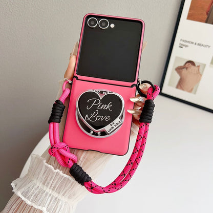 Magnetic Heart-Shaped Stand Samsung Z Flip Phone Case