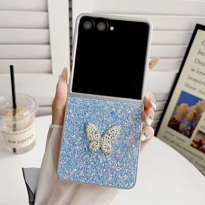 Phantom Glitter Diamond Butterfly Samsung Z Flip Phone Case