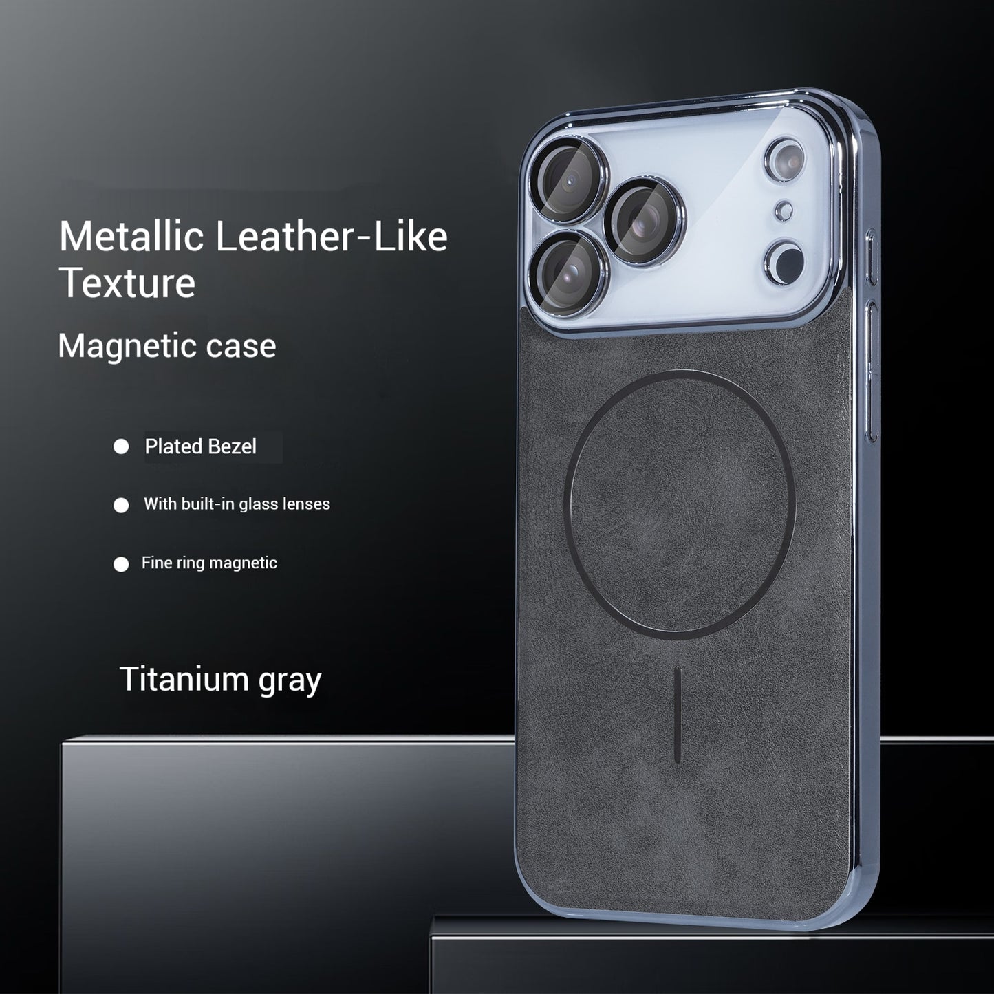 Metallic Paint Texture Magnetic Apple Phone Case