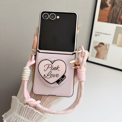 Magnetic Heart-Shaped Stand Samsung Z Flip Phone Case