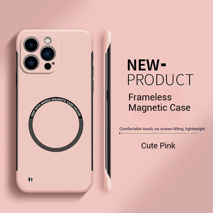 Sarung Telefon Tanpa Bingkai Magnet PC Keras Ultra Nipis Untuk iPhone 