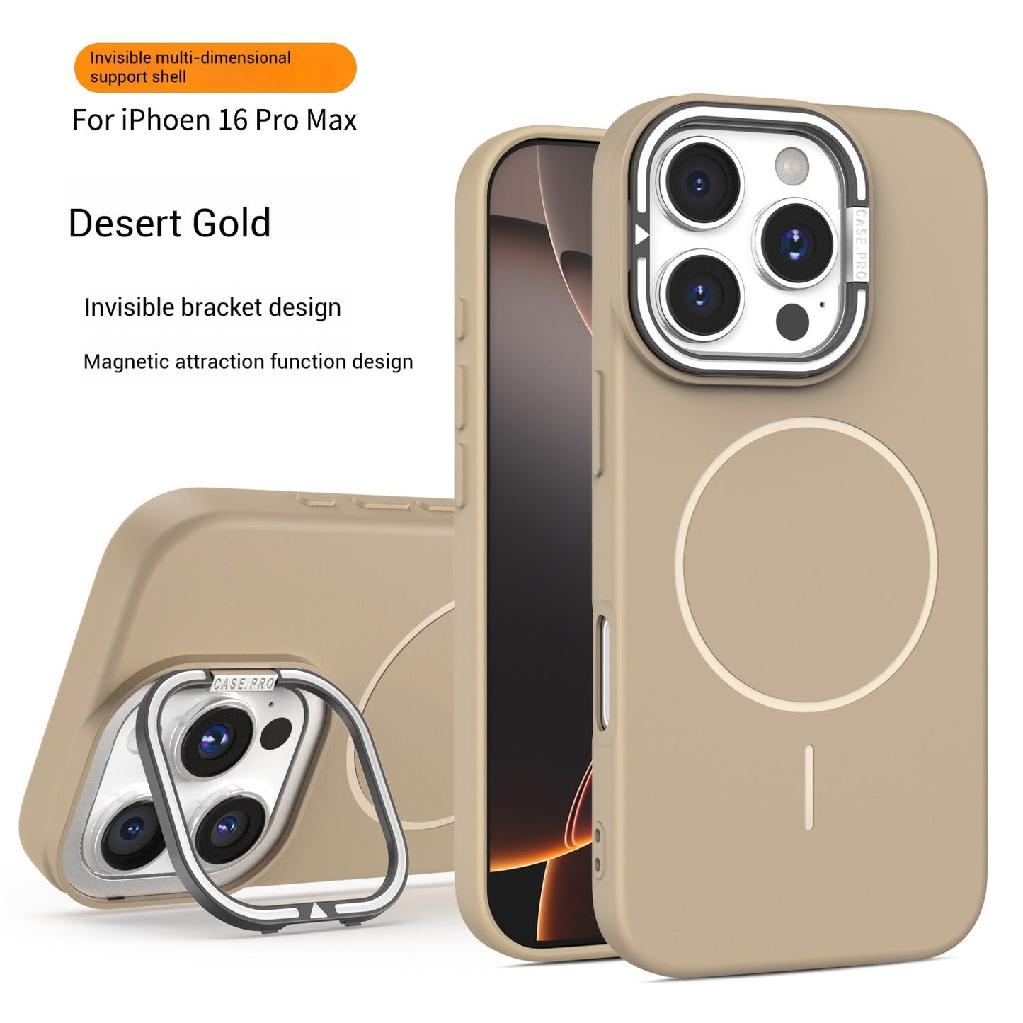 Lens bracket magnetic thin ring Apple phone case