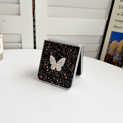 Phantom Glitter Diamond Butterfly Samsung Z Flip Phone Case