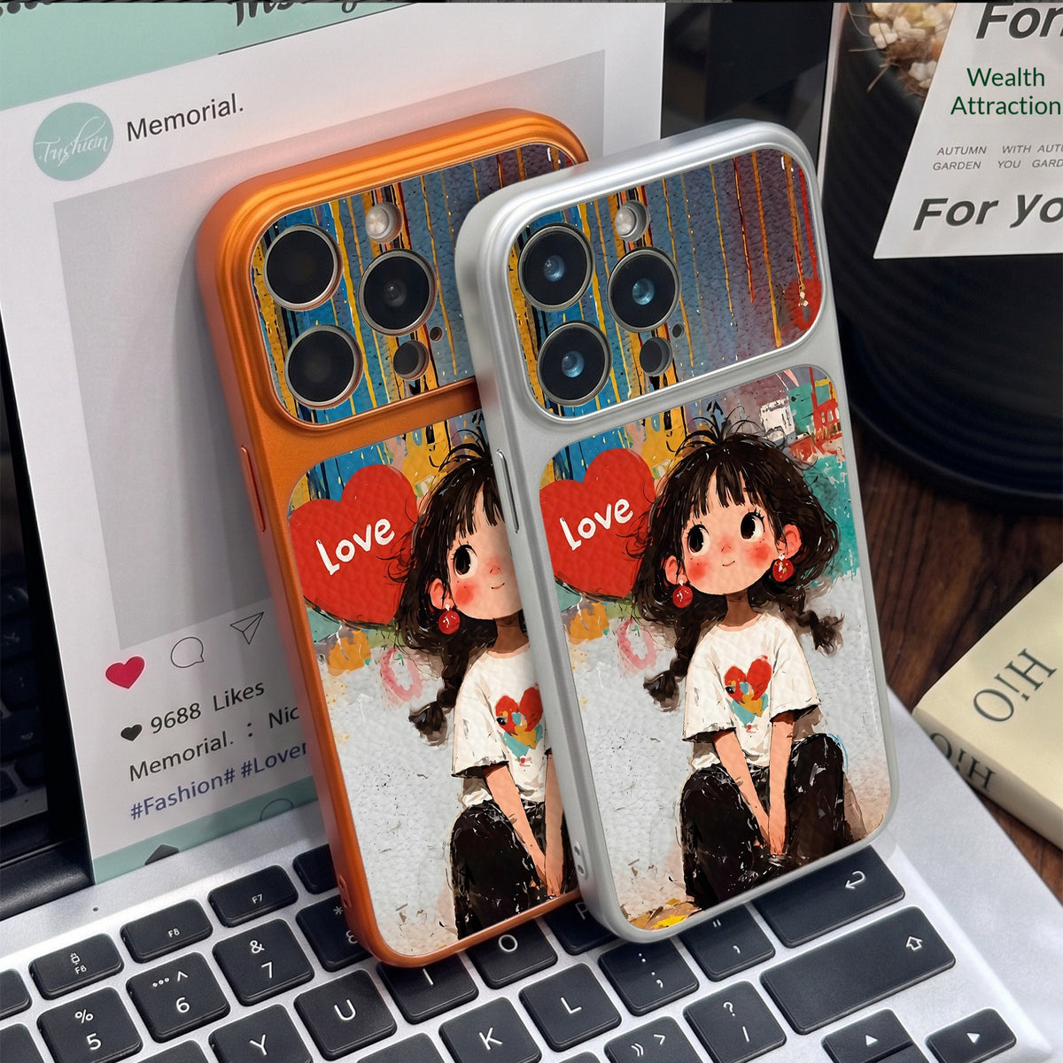 Graffiti Heart Girl Apple Phone Case