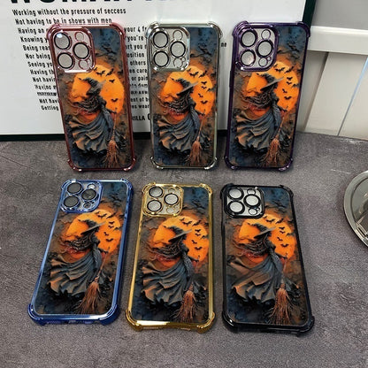 Witch-Themed Electroplated Shockproof iPhone Case