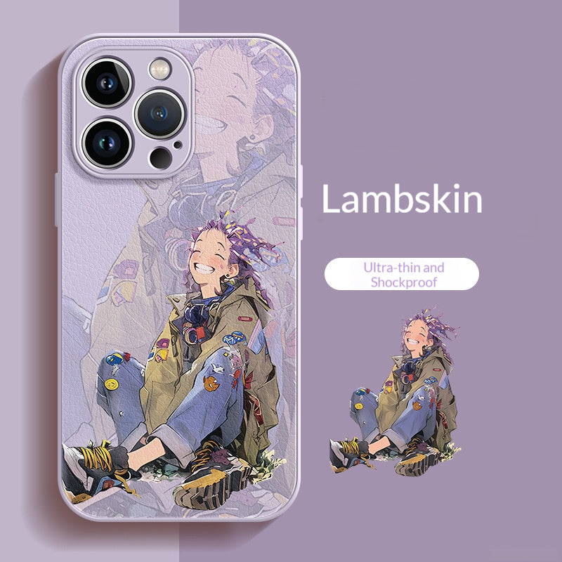 Happy Girl Lambskin Apple Phone Case