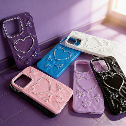 Creative Heart Butterfly iPhone Case